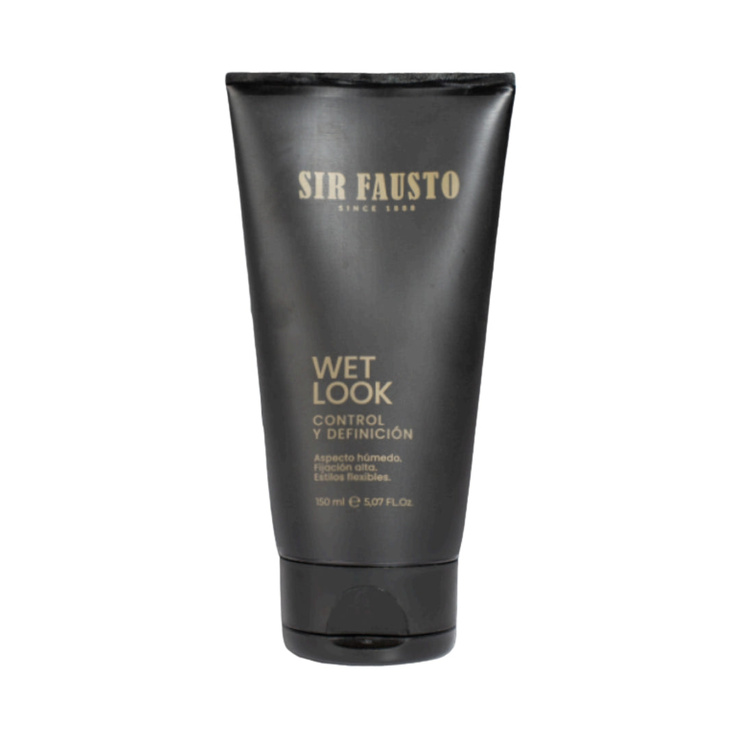 Wet Look Sir Fausto 150 ml – Gel fijación alta con efecto mojado