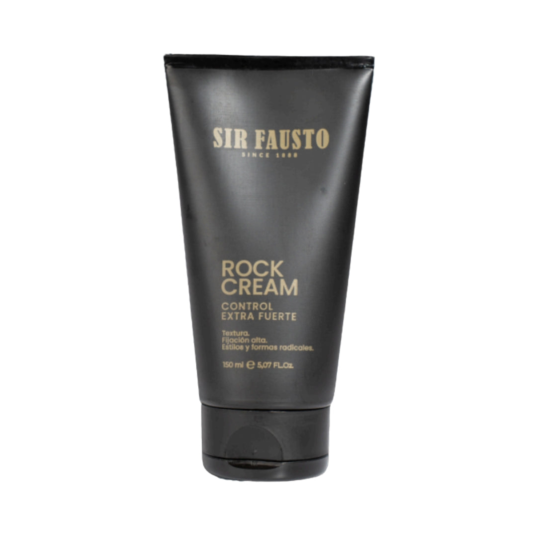 Rock Cream Sir Fausto 150 ml – Crema de peinado fijación alta y efecto húmedo