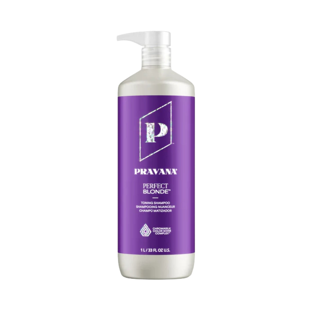 Pravana Perfect Blonde Shampoo 1000 ml – Matizador Morado para Rubios