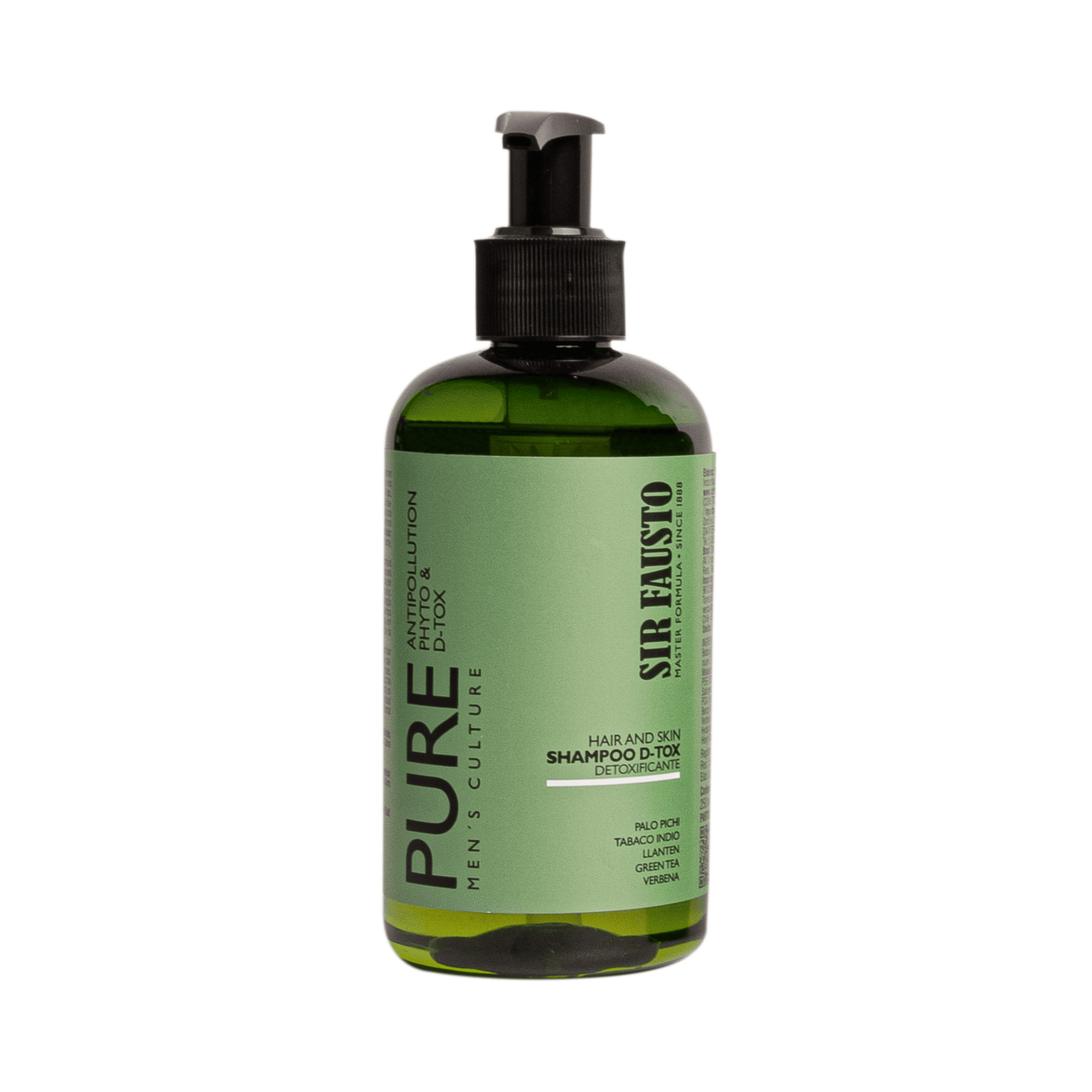 Shampoo Pure D-Tox Sir Fausto 500 ml – Limpieza fresca y detox para todo tipo de cabello