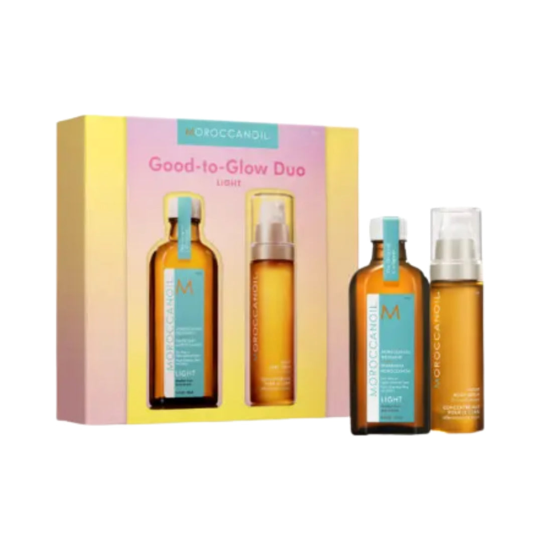 Moroccanoil Kit Dúo Para Brillar Light – Hidratación ligera para cabello y cuerpo