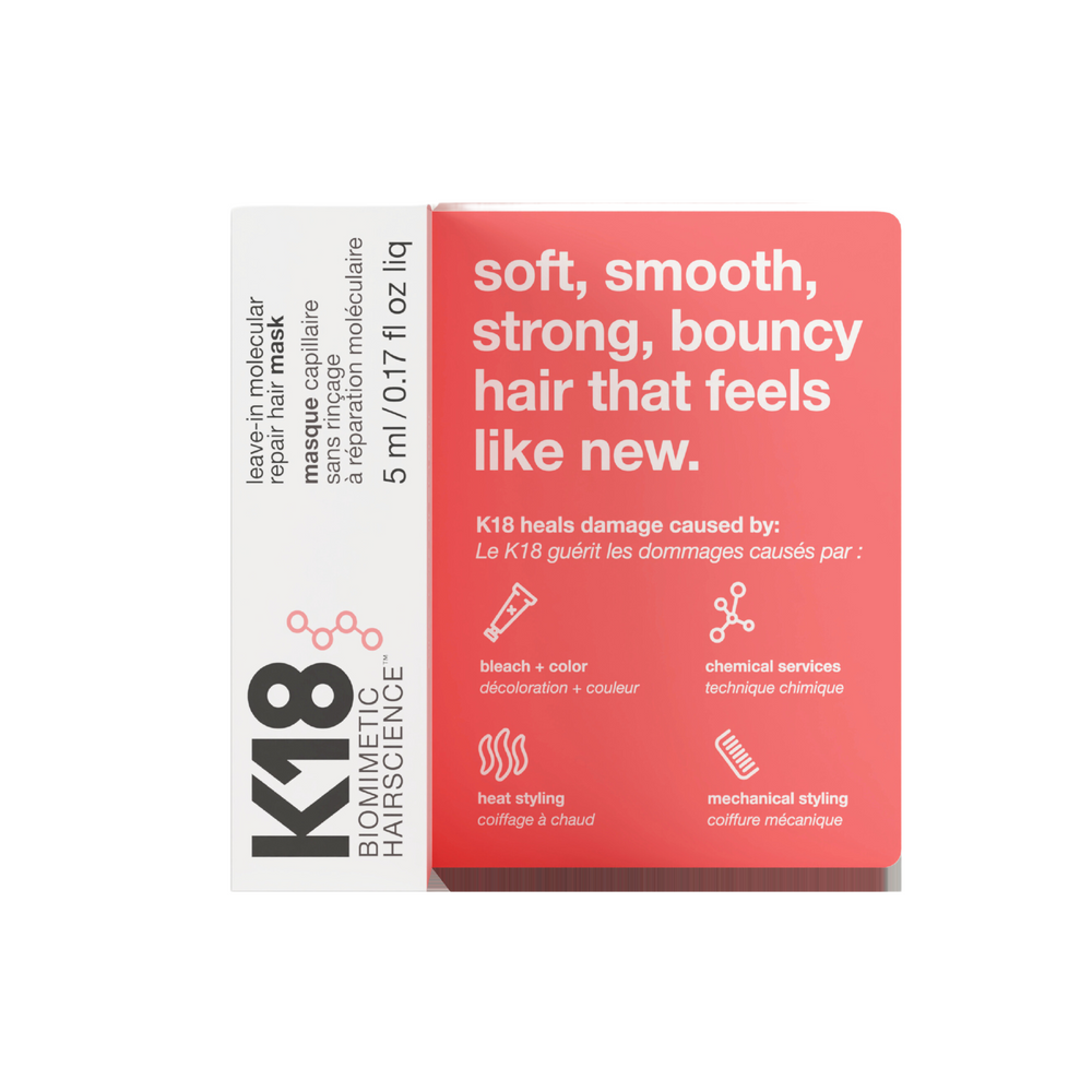 K18 Leave-In Molecular Repair Mask 5ml – Reparación Profunda sin Aclarado