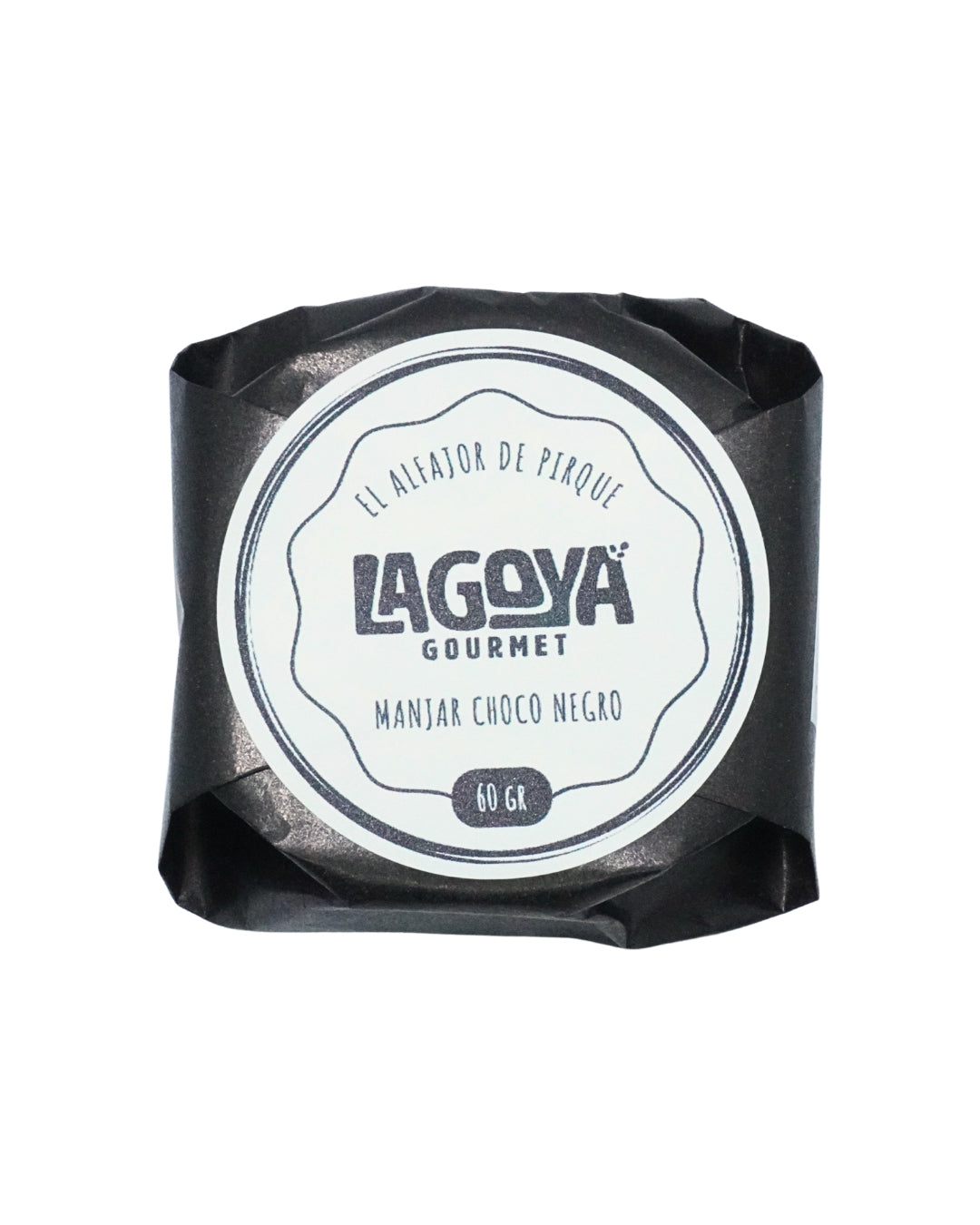Alfajor Manjar Choco Negro 60 g - Lagoya Gourmet