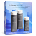 Caja Living Proof Brilliantly Hydrated + Healthy sobre fondo blanco. Imagen retocada digitalmente.
