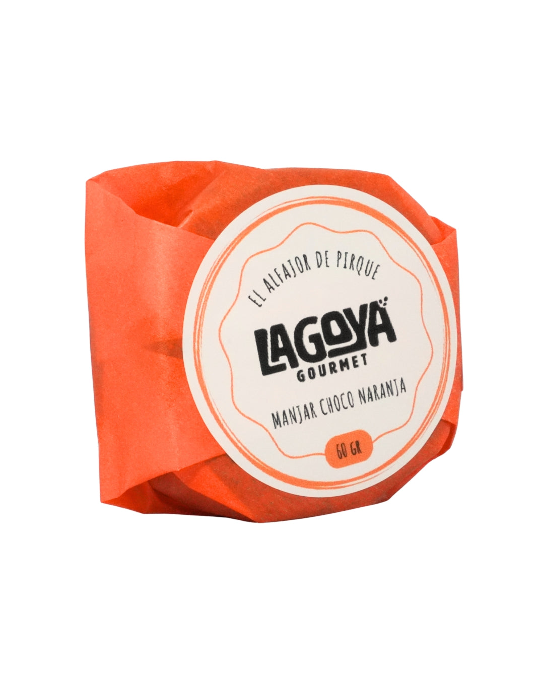 Alfajor Manjar Choco Naranja 60 g - Lagoya Gourmet