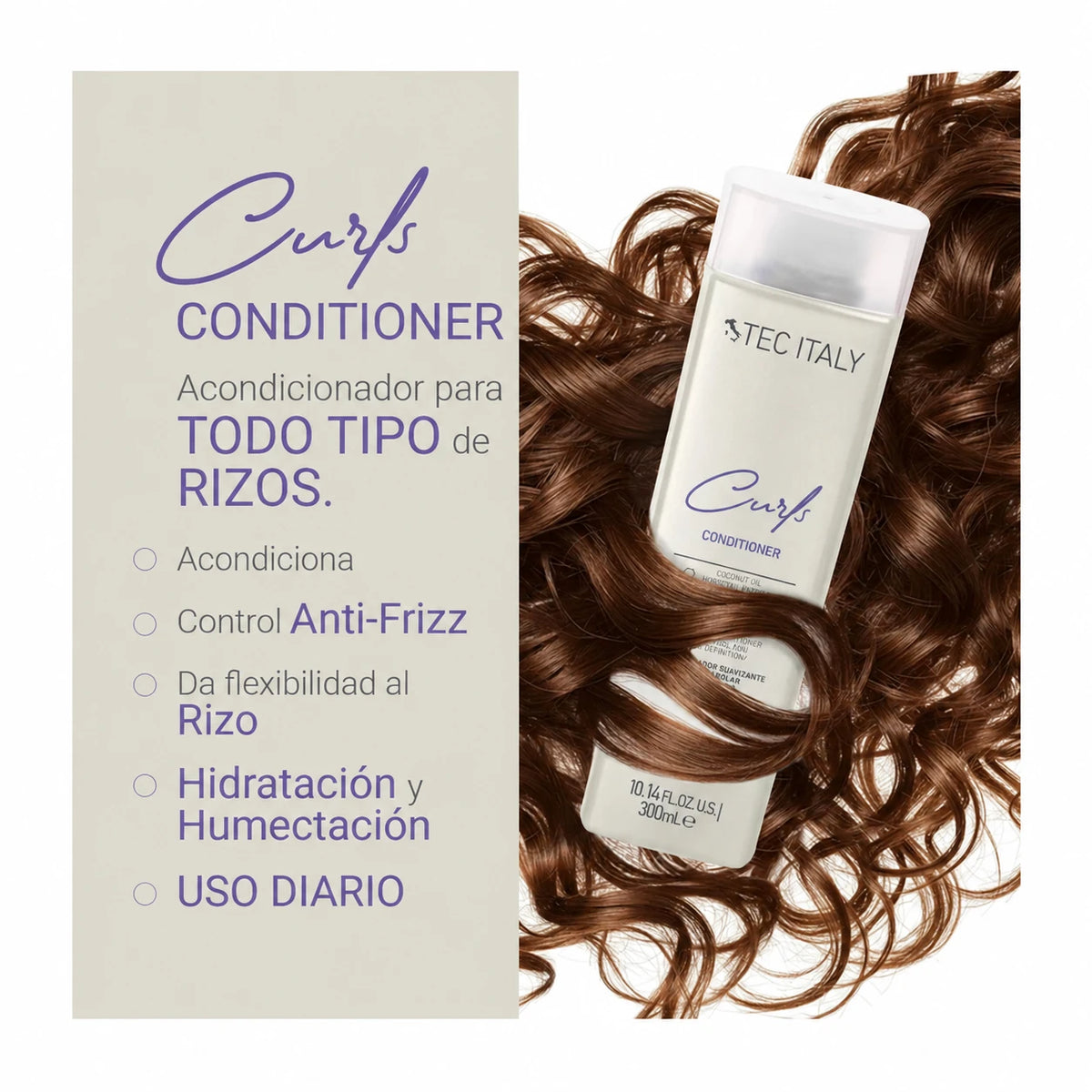 Tec Italy Curls Conditioner — características para el cuidado de rizos