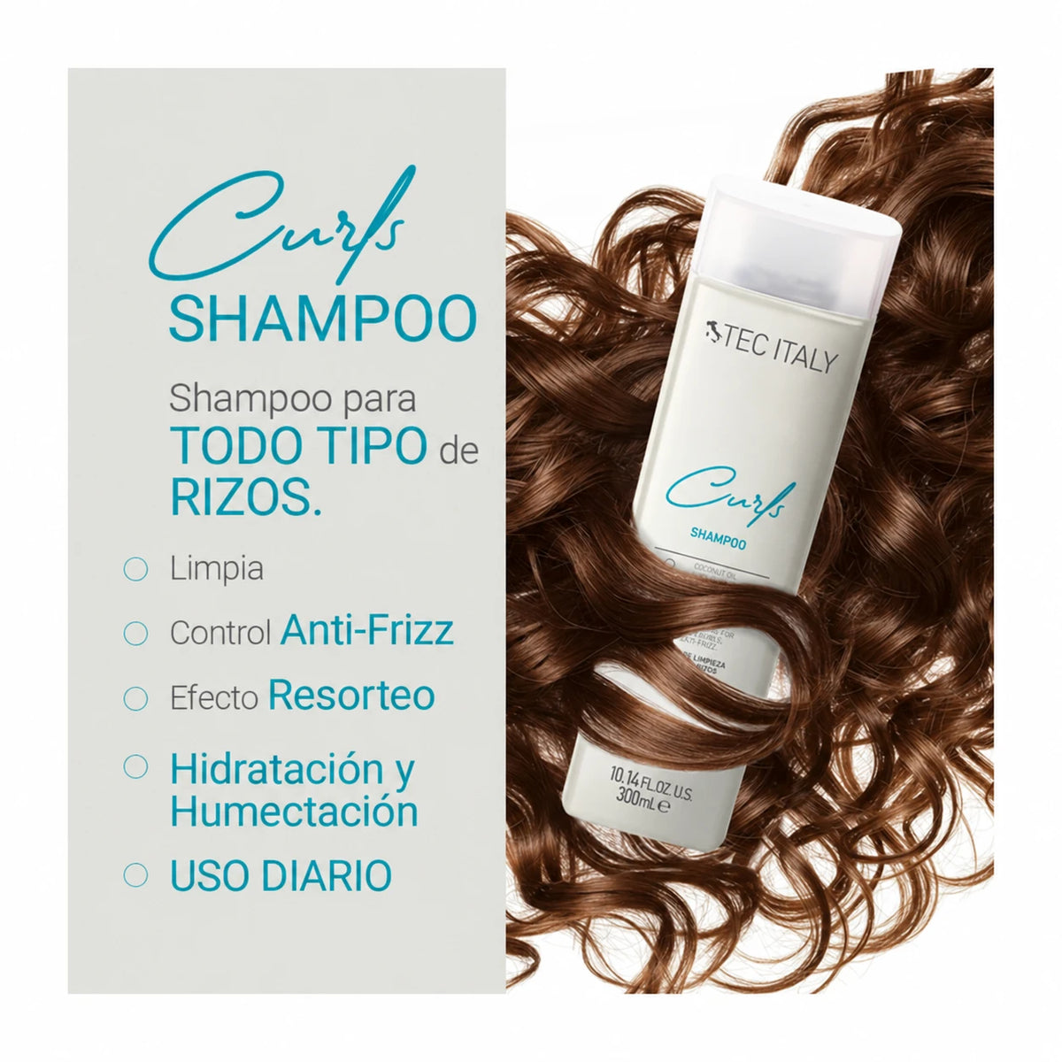 Tec Italy Curls Shampoo — características para el cuidado de rizos
